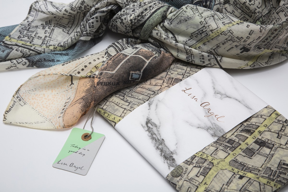 London Map Scarf by Lisa Angel | online shop photography | © The Foundling Museum, London