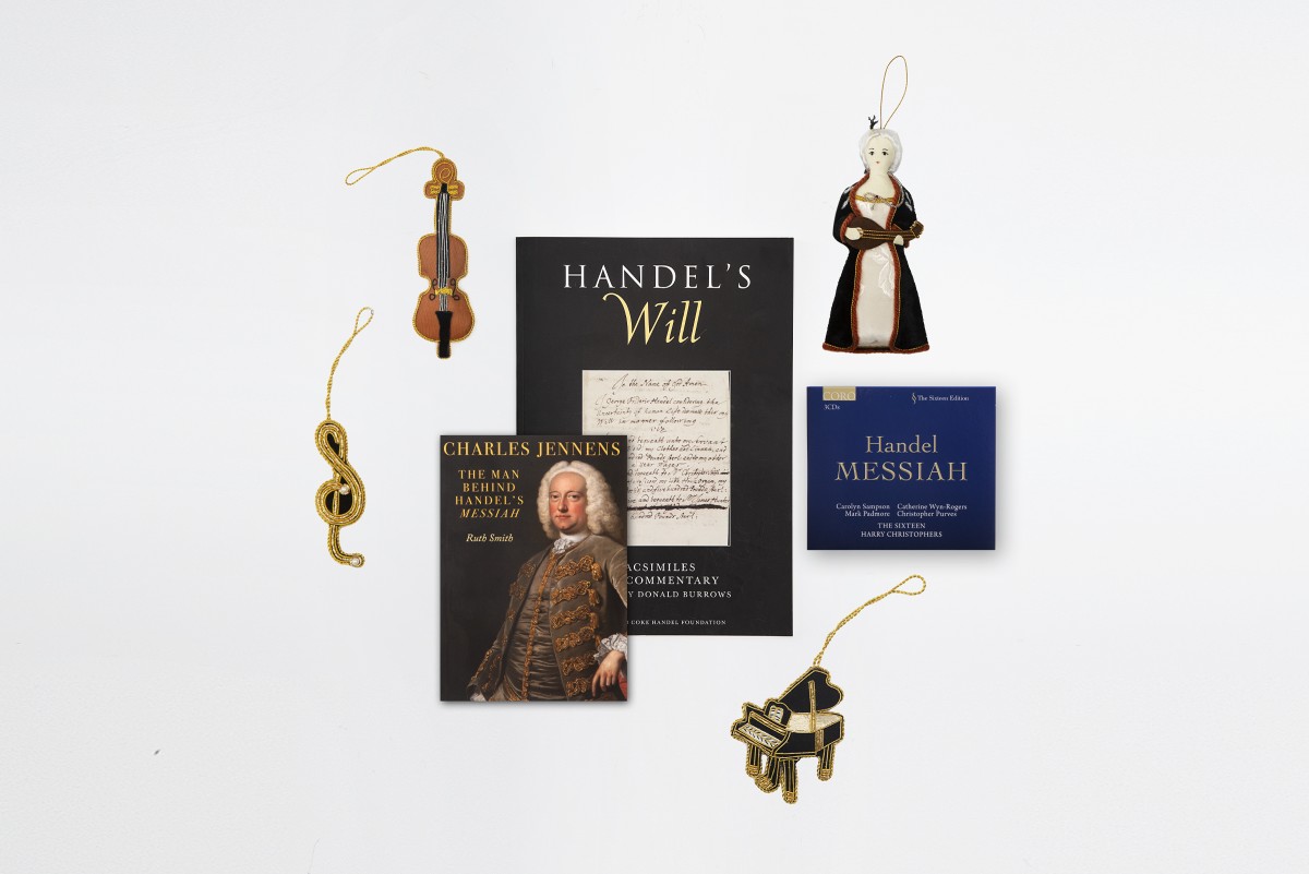 Gerald Coke Handel Collection-themed souvenirs | online shop photography | © The Foundling Museum, London