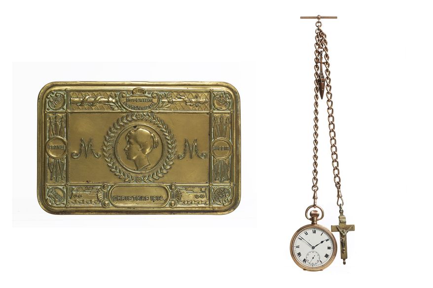 Gold fob watch & Princess Mary's Christmas Gift | collection photography | © British Red Cross Museum & Archives