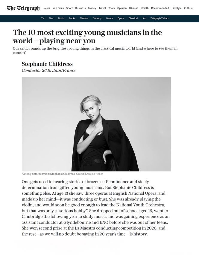The Face of a New Generation of Conductors: Stephanie Childress